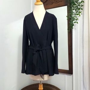 Lysse Wrap Tie Waist Black Blazer